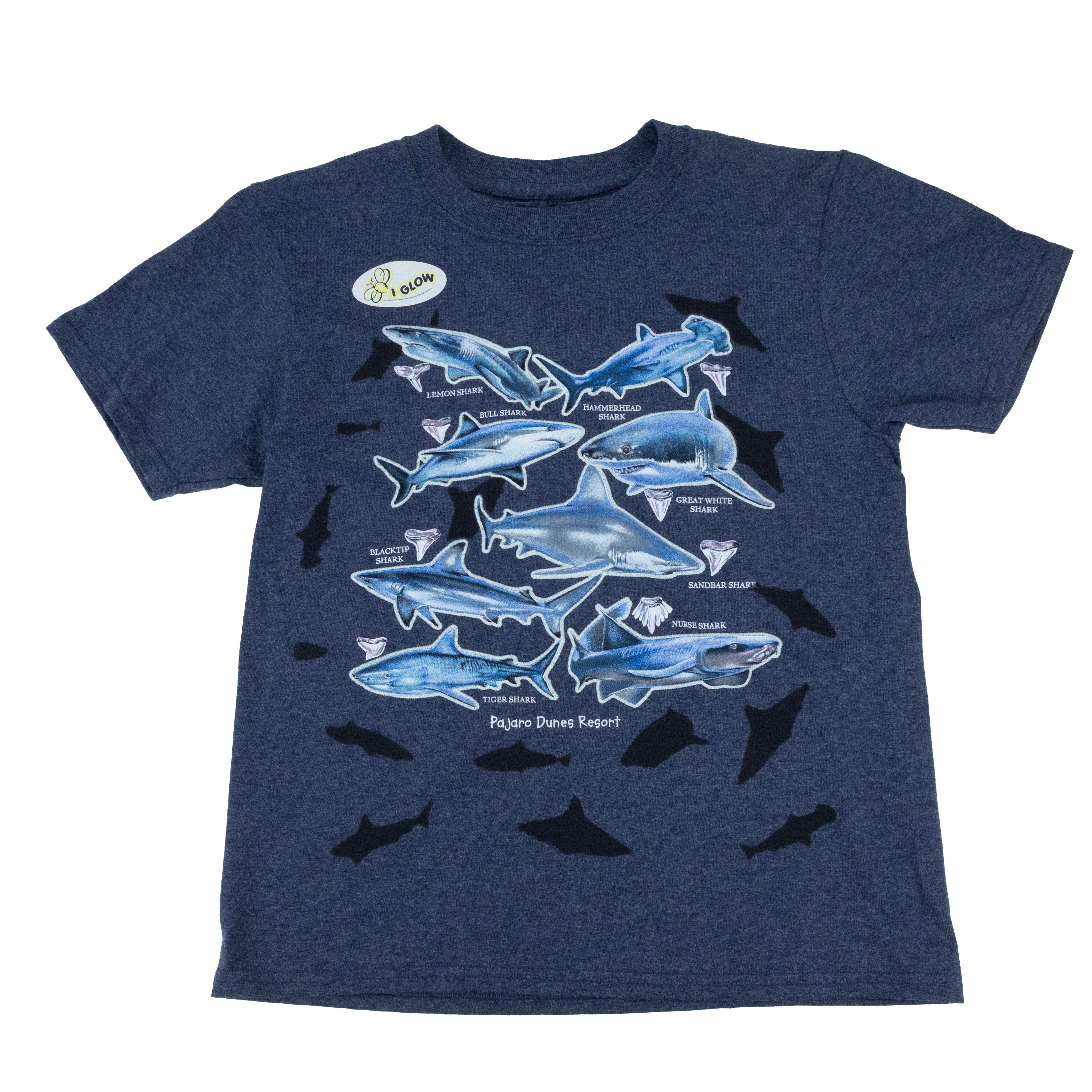 Shark Teeth Tee Heather Denim